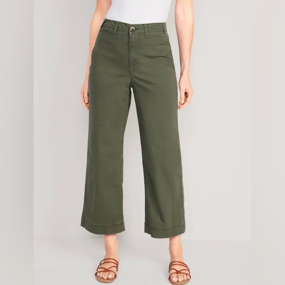 Old Navy Wide Leg Cropped Pants